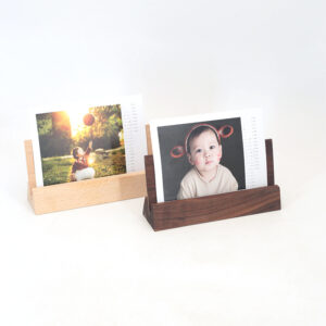 Đế gỗ lịch bàn hình chữ nhật có giá đỡ - Mã DHCM 02