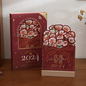 Lịch bàn đế gỗ hình chữ nhật