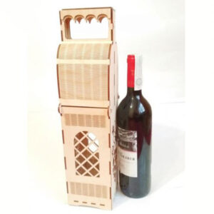 Hộp gỗ đựng rượu MDF quai xách